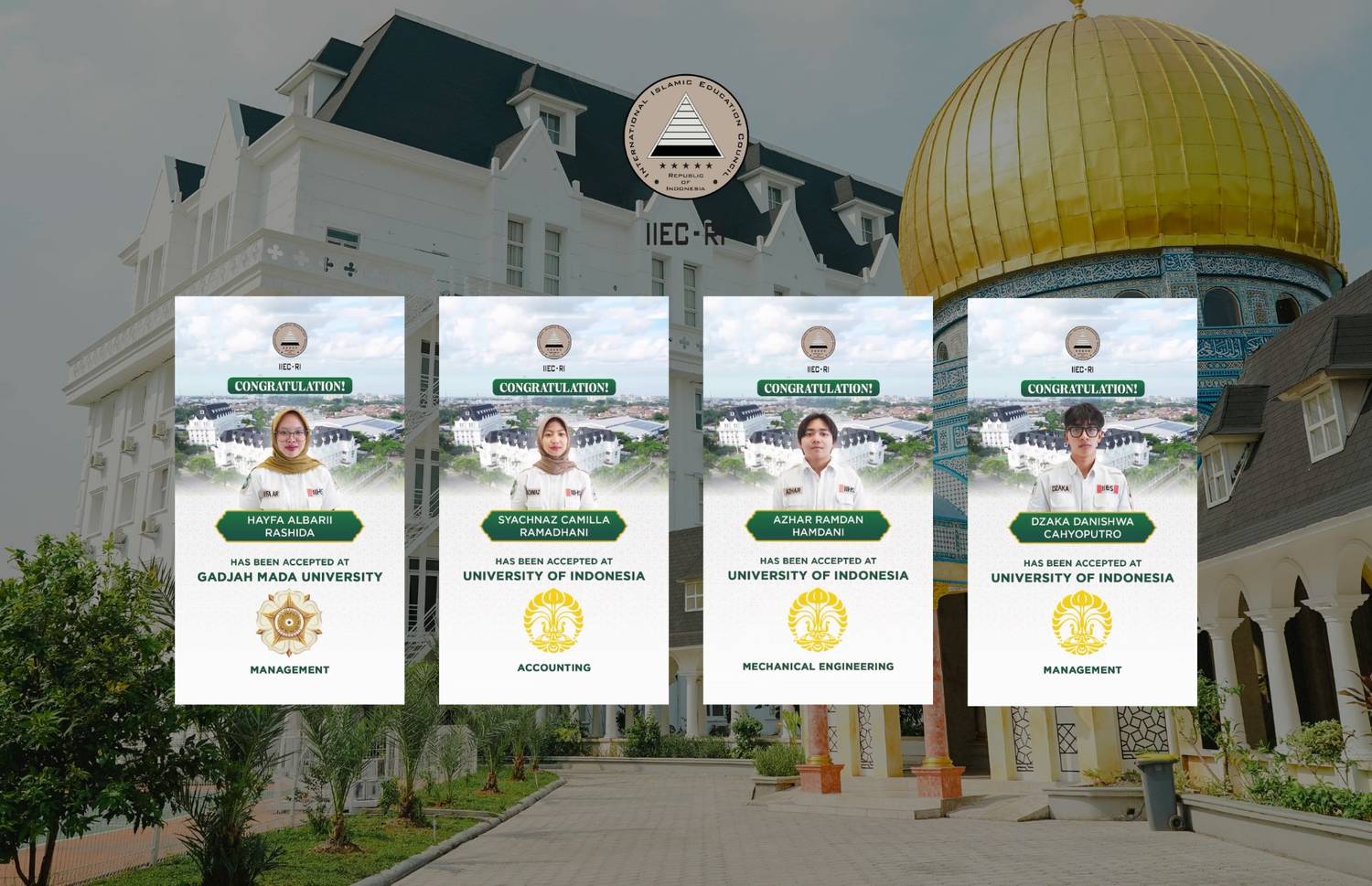 Congratulation! Siswa IIEC-RI Tembus Perguruan Tinggi Negeri Favorit